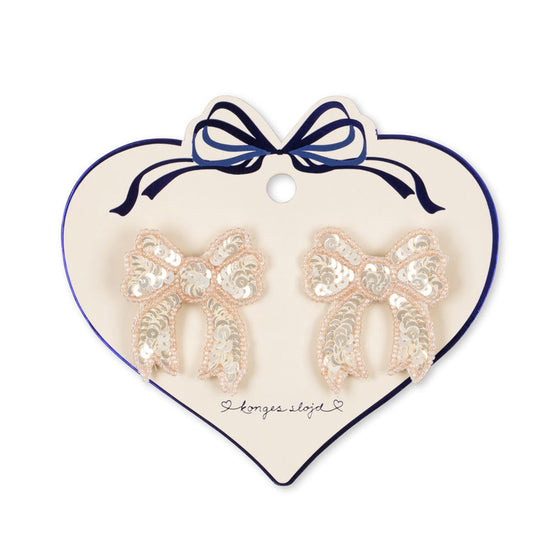 Konges Slojd SEQUIN BOW HAIR CLIP 2 PACK CAMEO ROSE