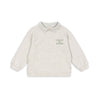 Konges Slojd SPORTY POLO TOP LIGHT GREY MELANGE