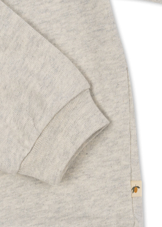 Konges Slojd SPORTY POLO TOP LIGHT GREY MELANGE