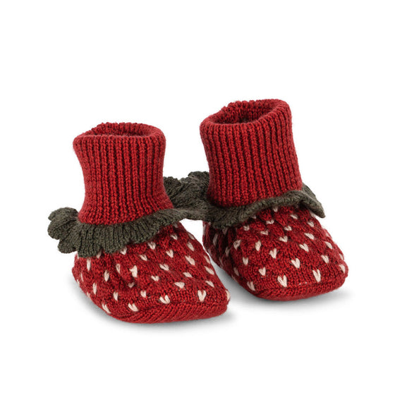 Konges Slojd STRAWBERRY KNIT BOOTIES