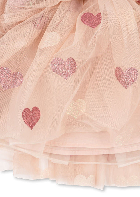 Konges Slojd TULLIE SKIRT HEART ROSE GLITTER