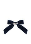Konges Slojd VELVET BOW HAIR CLIP NAVY NIGHT