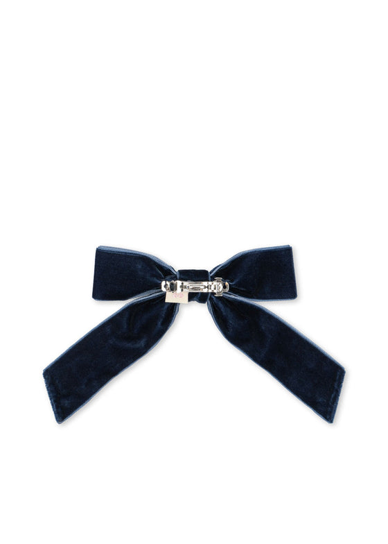 Konges Slojd VELVET BOW HAIR CLIP NAVY NIGHT