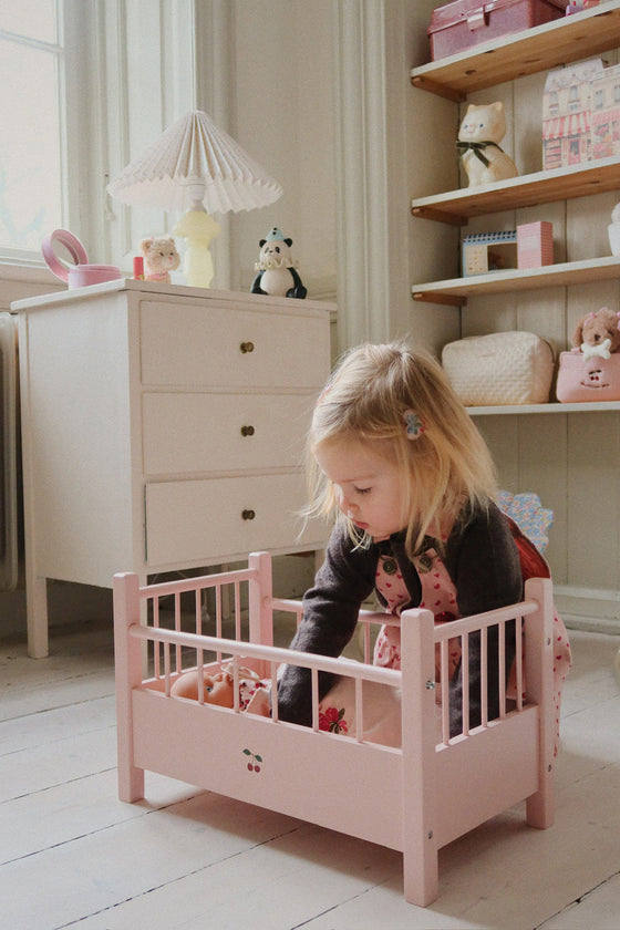 Konges Slojd WOODEN DOLL BED PINK