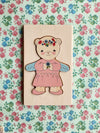 Konges Slojd WOODEN TEDDY DRESS UP PUZZLE DUSTY PINK