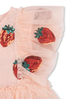 Konges Slojd Yvonne Frill Dress Strawberry Rose
