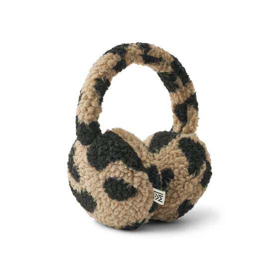 Liewood Albero Pile Earwarmers Mega leo Oat mix