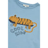 Liewood Apia Placement Shortsleeve T Shirt Tiger Beach Blue