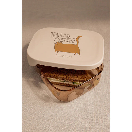 Liewood Arthur Tritan Lunchbox Cats and Dogs Sandy