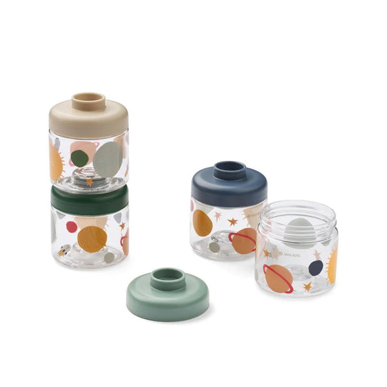 Liewood Dominique Baby Food Tritan Boxes 100 ML 4 Pack Universe Classic navy