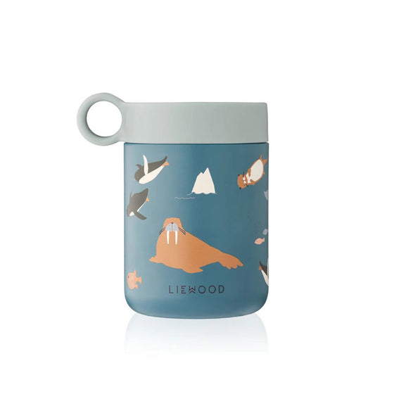 Liewood Kiani Printed Food Jar Arctic Sea Ocean view