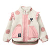 Liewood Noam Pile Jacket with Frill Spot Dot Sandy Rose Blush Mix