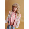 Liewood Noam Pile Jacket with Frill Spot Dot Sandy Rose Blush Mix