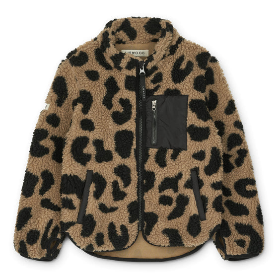 Liewood Nolan Pile Jacket Mega leo Oat mix