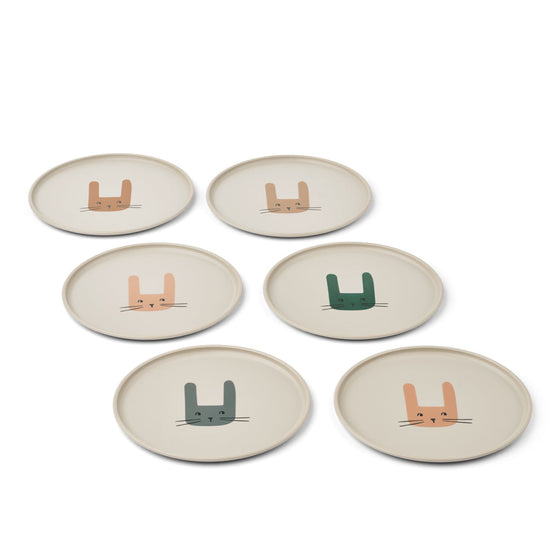 Liewood Remco Plate 6 Pack Bunny