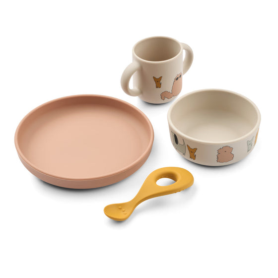 Liewood Vivi Tableware Set Cats and Dog