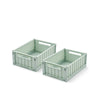 Liewood Weston Storage Box S Light Peppermint 2 pack