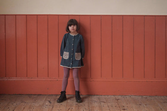 Little Cotton Clothes Jules Dress Velvet Juniper