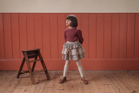 Little Cotton Clothes Organic Pointelle Top Redcurrent