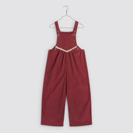 Little Cotton Clothes Veronica Dungarees Apple Butter Velvet