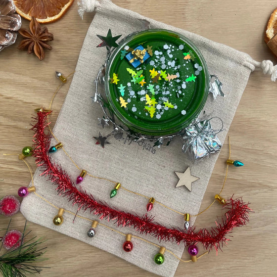 Make A Christmas Tree Mini Bag Playdough