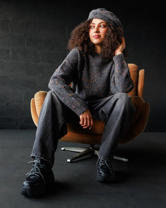 MABLI WOMENS SPRINKLES PULLOVER SOOT SPRITE