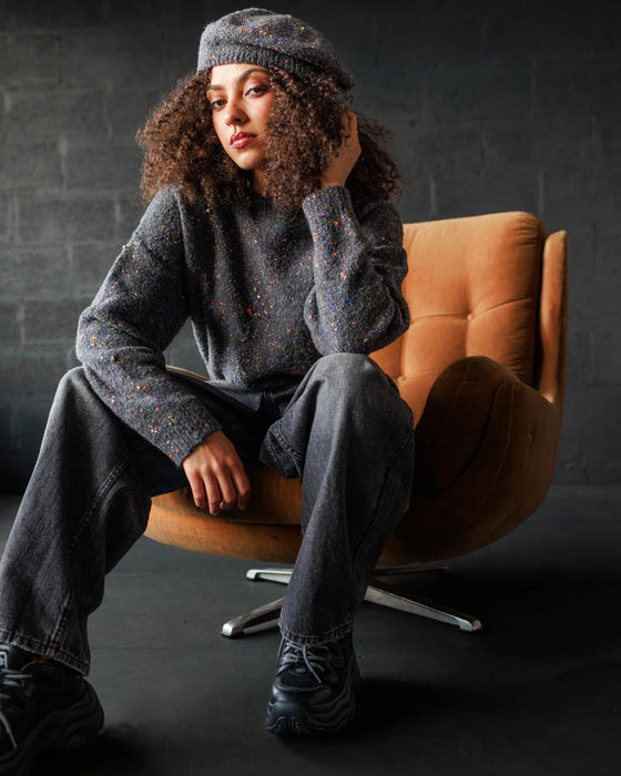 MABLI WOMENS SPRINKLES PULLOVER SOOT SPRITE