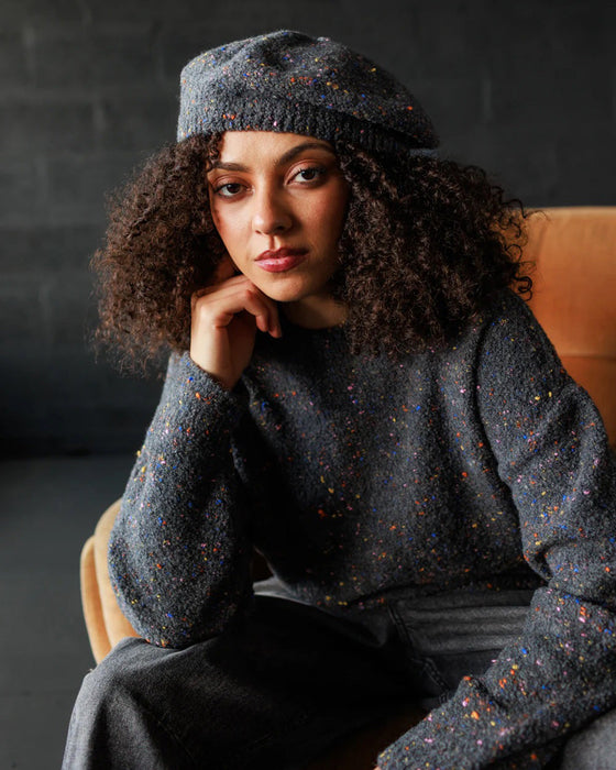 MABLI WOMENS SPRINKLES PULLOVER SOOT SPRITE