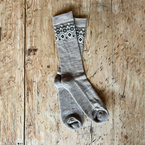 MP Denmark Torshavn long socks Light Brown Melange