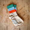 MP Denmark Wide Stripes Socks Light Beige Melange