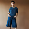 Mabli Womens Tonnog Knit Tee Denim Melange