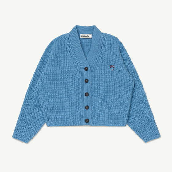 Cardigan - Blue Knit