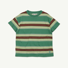  Main Story Loose Tee Bottle Green Stripe