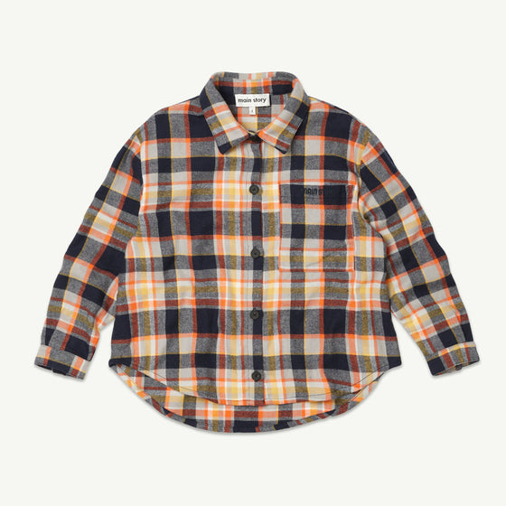 Main Story Shirt Orange Multi Check