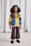 Misha and Puff Cross Stitch Crochet Cardigan Patina