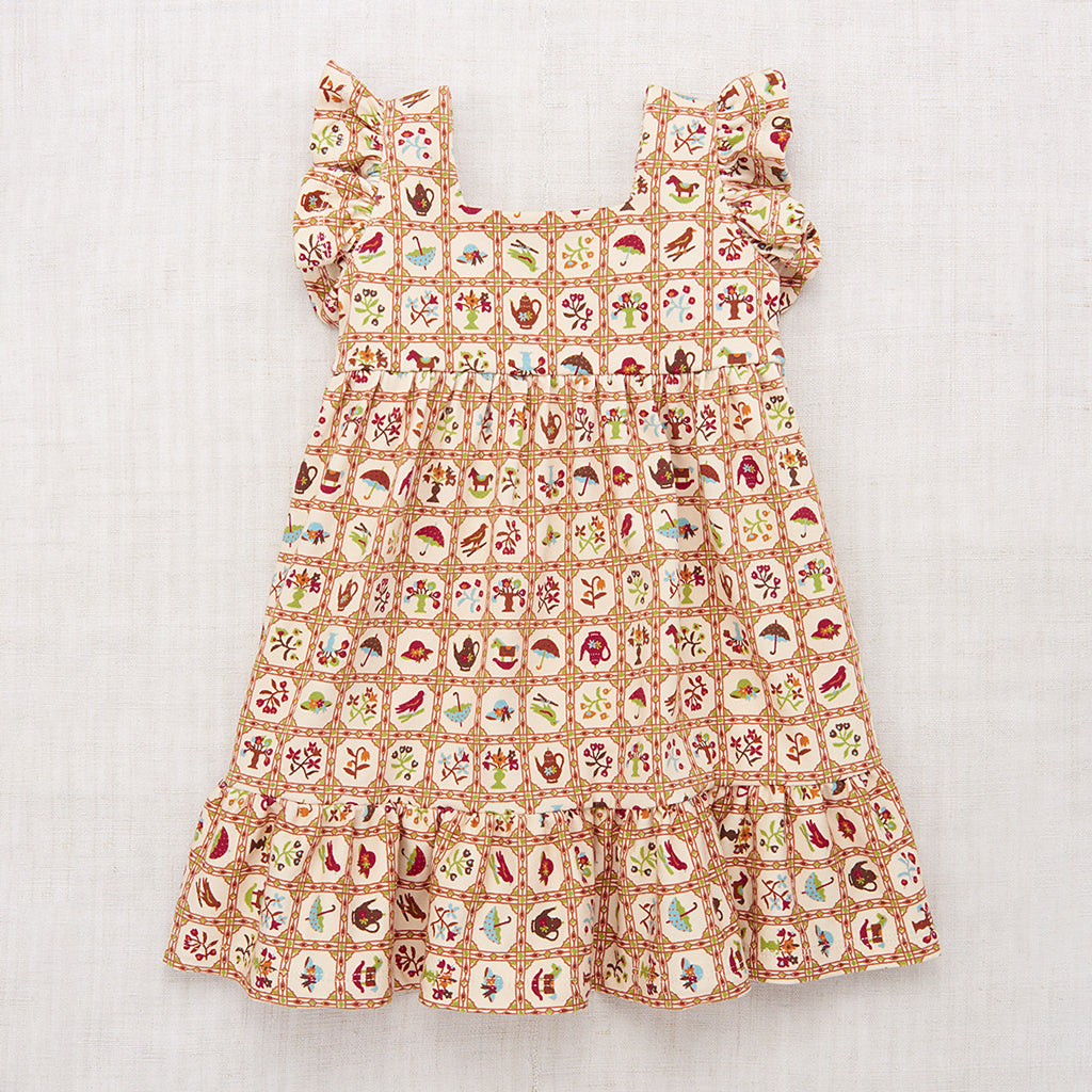 misha and puff♡ Ruffle Mabel Dress♡8Y Misha and Puff girl Long Sleeve Ruffle Mabel Dress - Jadeite
