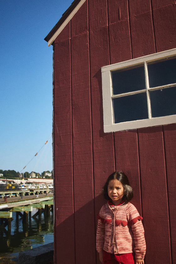 Misha and Puff Scallop Yoke Cardigan Prairie Rose