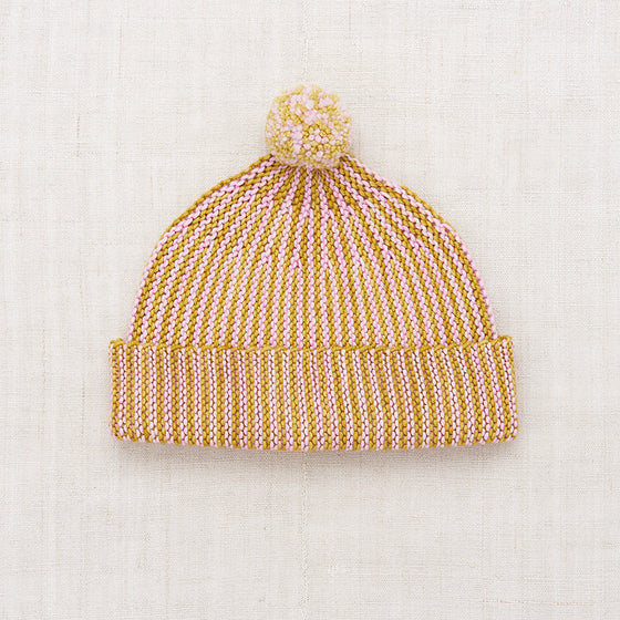 Misha and Puff Strata Garter Hat Citron