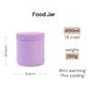 MontiiCo Insulated Food Jar 400ml - Lilac