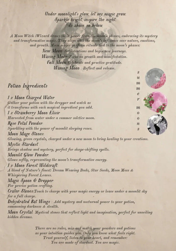 Moon Beams and Moss Moon Magic Kit