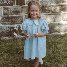  Nellie Quats Marbles Dress Baby Blue and Milk Mini Check