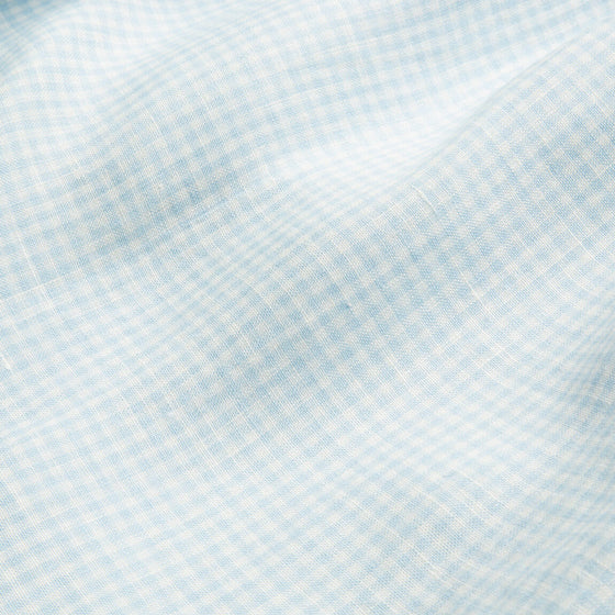 Nellie Quats Marbles Dress Baby Blue and Milk Mini Check
