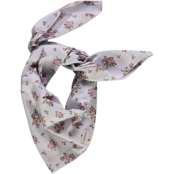 Poudre Organic Bandana FOULARD Floral Rose Grey