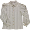 Poudre Organic Blouse AULNE Green Moss Stripe