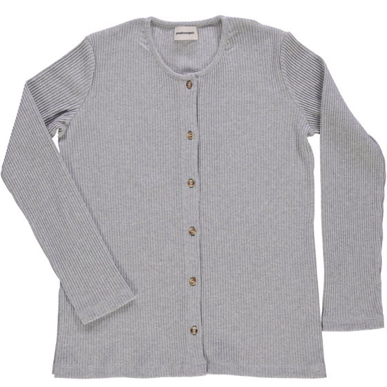 Women's Ribbed Cardigan SOUCI - Heather Grey