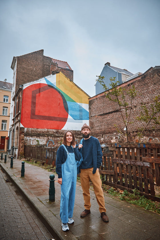 Poudre Organic Womens Wool Jumper THÉ Speckled Midnight