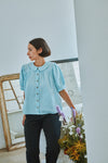Poudre Organic Womens Blouse Ambre Baby Blue