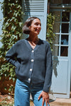 Poudre Organic Womens Cardigan Mate Carbon