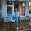 Poudre Organic Womens Dungarees CISTE Denim Blue