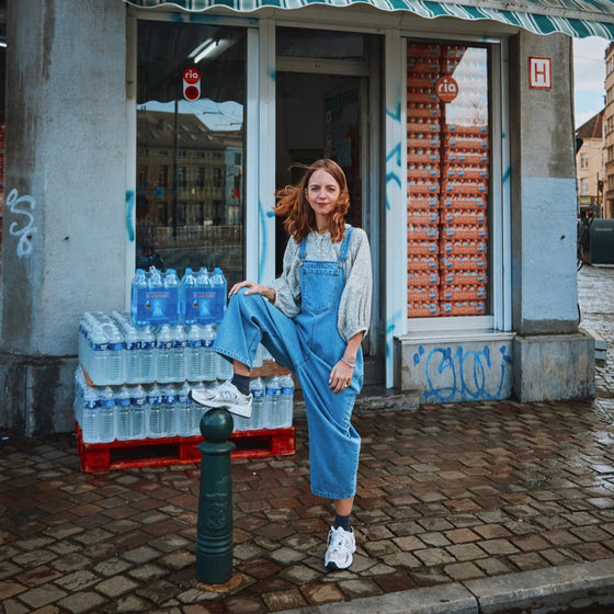 Poudre Organic Womens Dungarees CISTE Denim Blue